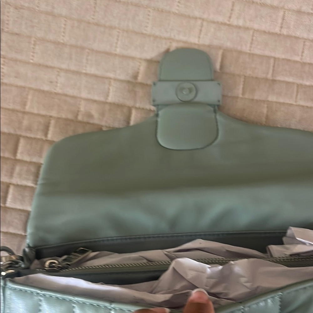Steve Madden Green Quilted Shoulder Bag - Picture 5 of 11